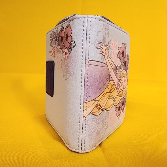 Loungefly Disney Princess Tangled Rapunzel Pastel Flowers Mini Zipper Wallet NEW - Picture 11 of 12